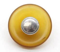 Vintage Mid Century Nickeled Brass Bakelite Cabinet Knob