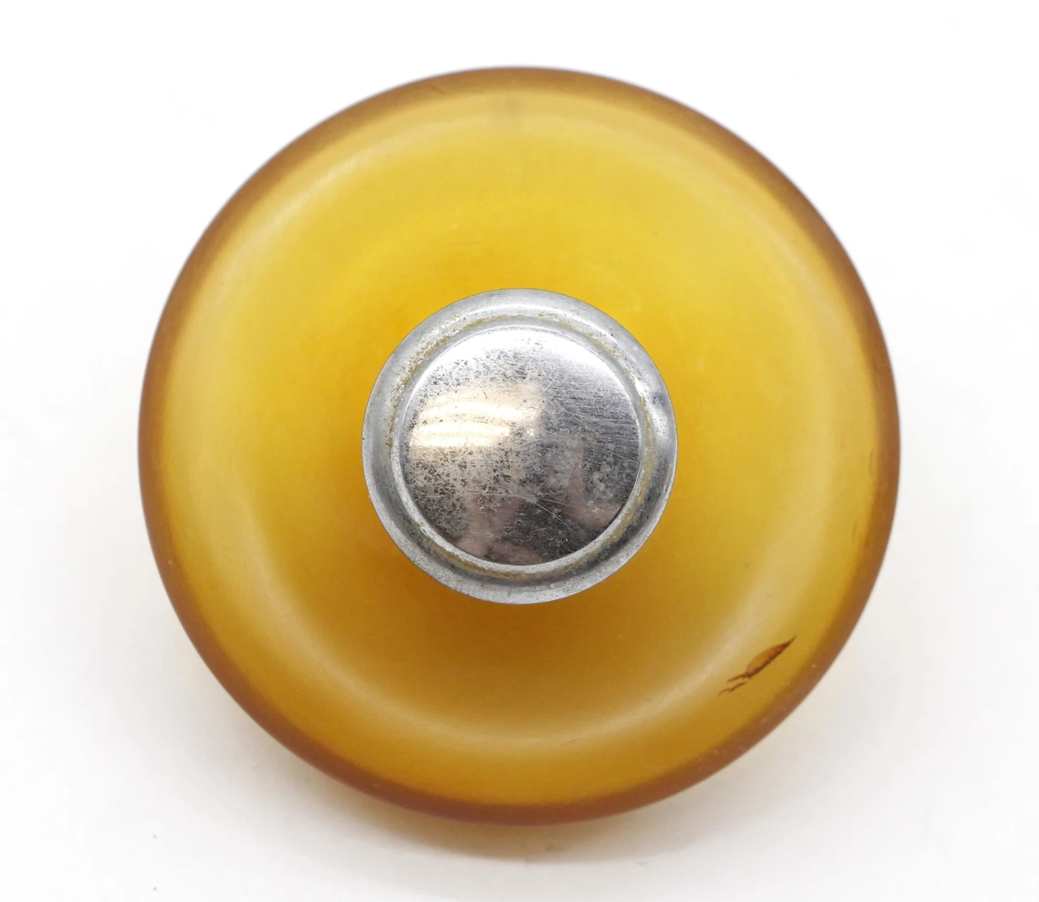 Vintage Mid Century Nickeled Brass Bakelite Cabinet Knob 3 Vintage Mid Century Nickeled Brass Bakelite Cabinet Knob
