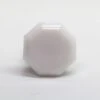 Vintage Octagon White Milk Glass 1.125 In. Drawer Cabinet Knob