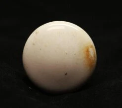 Vintage Round 1.375 In. White Ceramic Drawer Knob