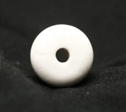 Vintage White Round 0.75 In. Ceramic Drawer Knob