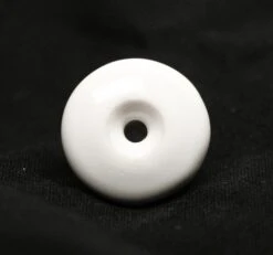 Vintage White Round 1 In. Ceramic Drawer Knob