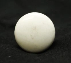 Vintage White Round 1.5 In. Ceramic Drawer Knob