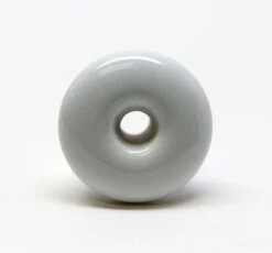 Vintage White Round Ceramic 1.25 In. Drawer Cabinet Knob