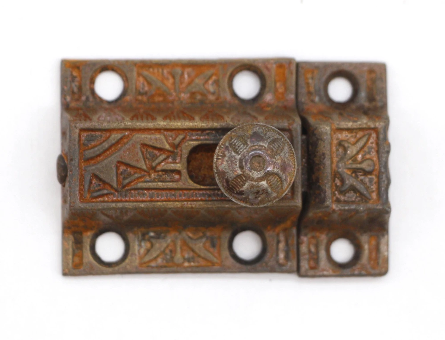 Antique 2.125 In. Aesthetic Cast Iron Cabinet Latch 3 Antique 2.125 In. Aesthetic Cast Iron Cabinet Latch