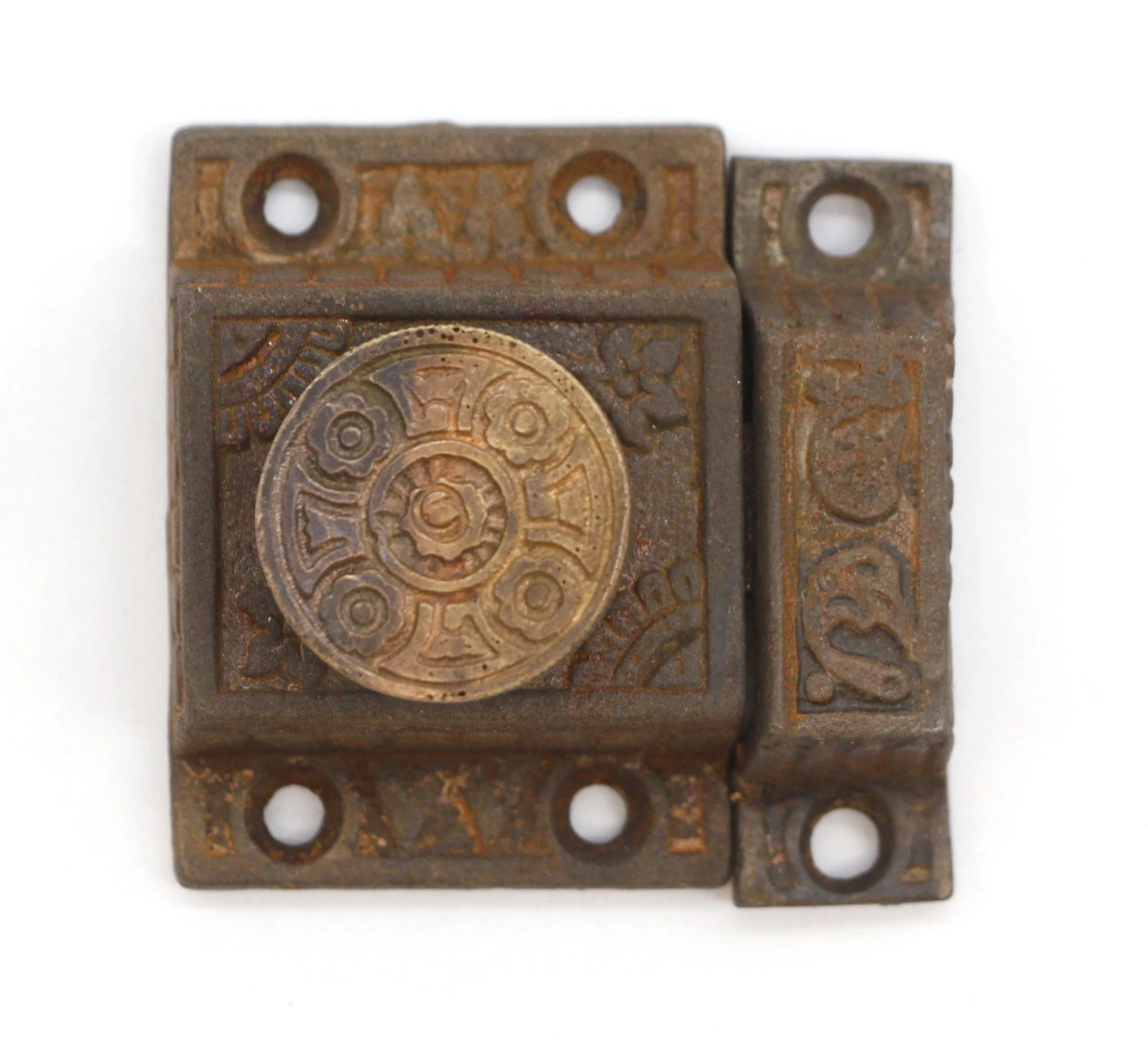 Antique 2.25 In. Aesthetic Cast Iron Cabinet Latch 3 Antique 2.25 In. Aesthetic Cast Iron Cabinet Latch