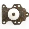 Antique Dark Brass Porcelain Knob Cabinet Latch