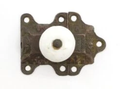Antique Dark Brass Porcelain Knob Cabinet Latch