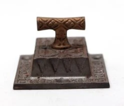 Antique Cast Iron Cabinet Latch With T Bronze Handle 10 Antique Cast Iron Cabinet Latch With T Bronze Handle -OGT Sale Store cabinet furniture latches for sale n232893