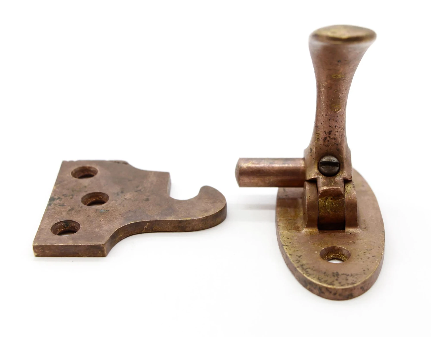 Vintage Patina Bronze Cabinet Ice Box Latch 5 Vintage Patina Bronze Cabinet Ice Box Latch - Image 3