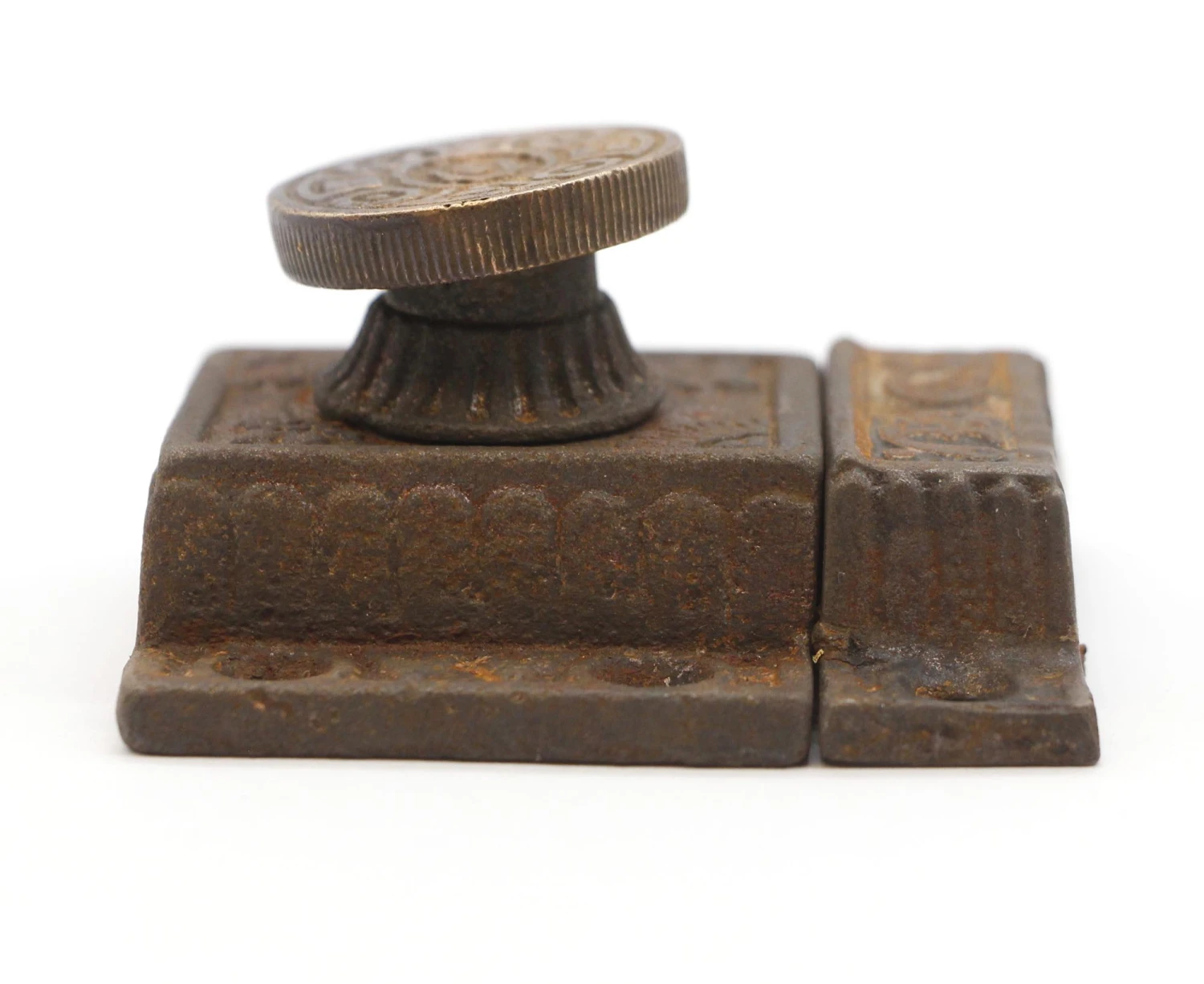 Antique 2.25 In. Aesthetic Cast Iron Cabinet Latch 5 Antique 2.25 In. Aesthetic Cast Iron Cabinet Latch - Image 3