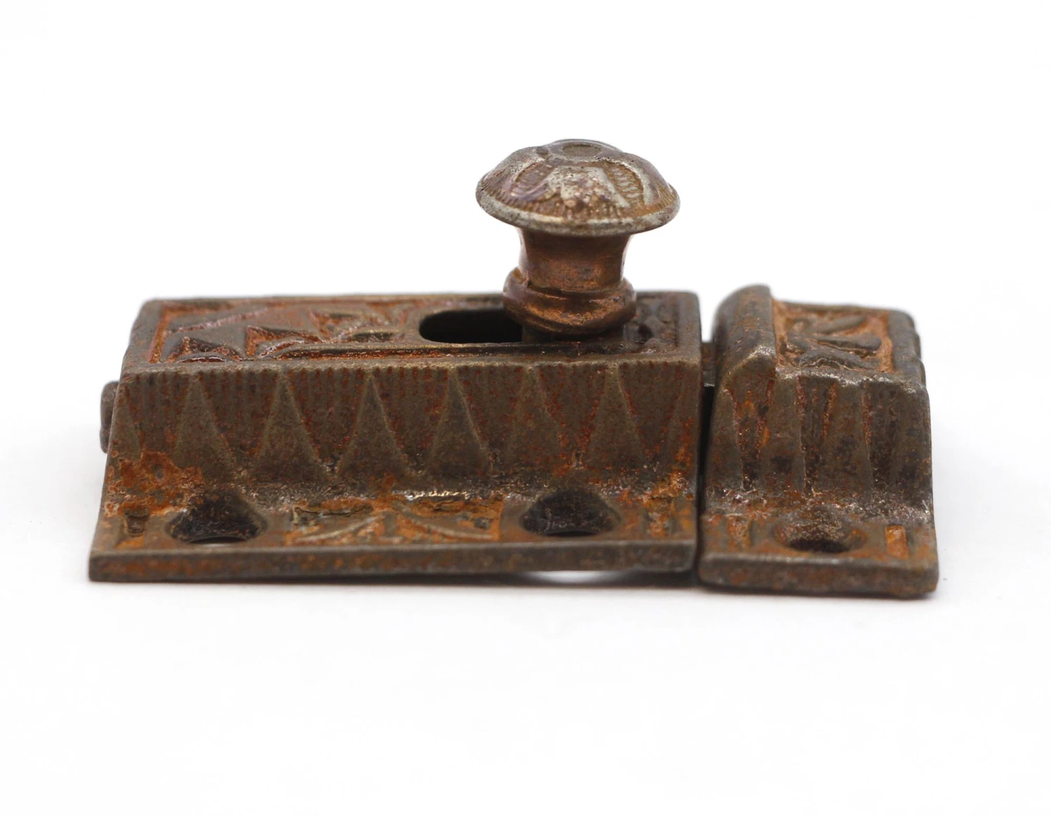 Antique 2.125 In. Aesthetic Cast Iron Cabinet Latch 5 Antique 2.125 In. Aesthetic Cast Iron Cabinet Latch - Image 3