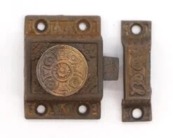 Antique 2.25 In. Aesthetic Cast Iron Cabinet Latch 7 Antique 2.25 In. Aesthetic Cast Iron Cabinet Latch -OGT Sale Store cabinet furniture latches q286651