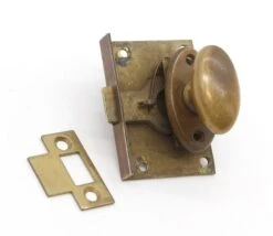 Reclaimed Brass Complete Cabinet Latch Set