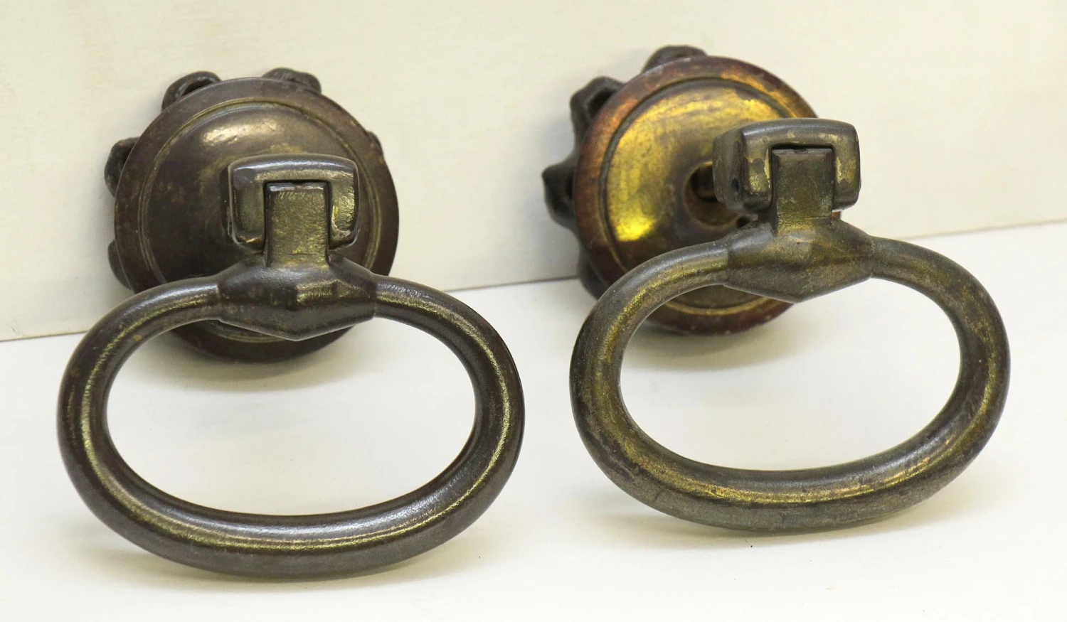 Pair Of European Cast Iron Castle Drop Drawer Pulls 4 Pair Of European Cast Iron Castle Drop Drawer Pulls - Image 2