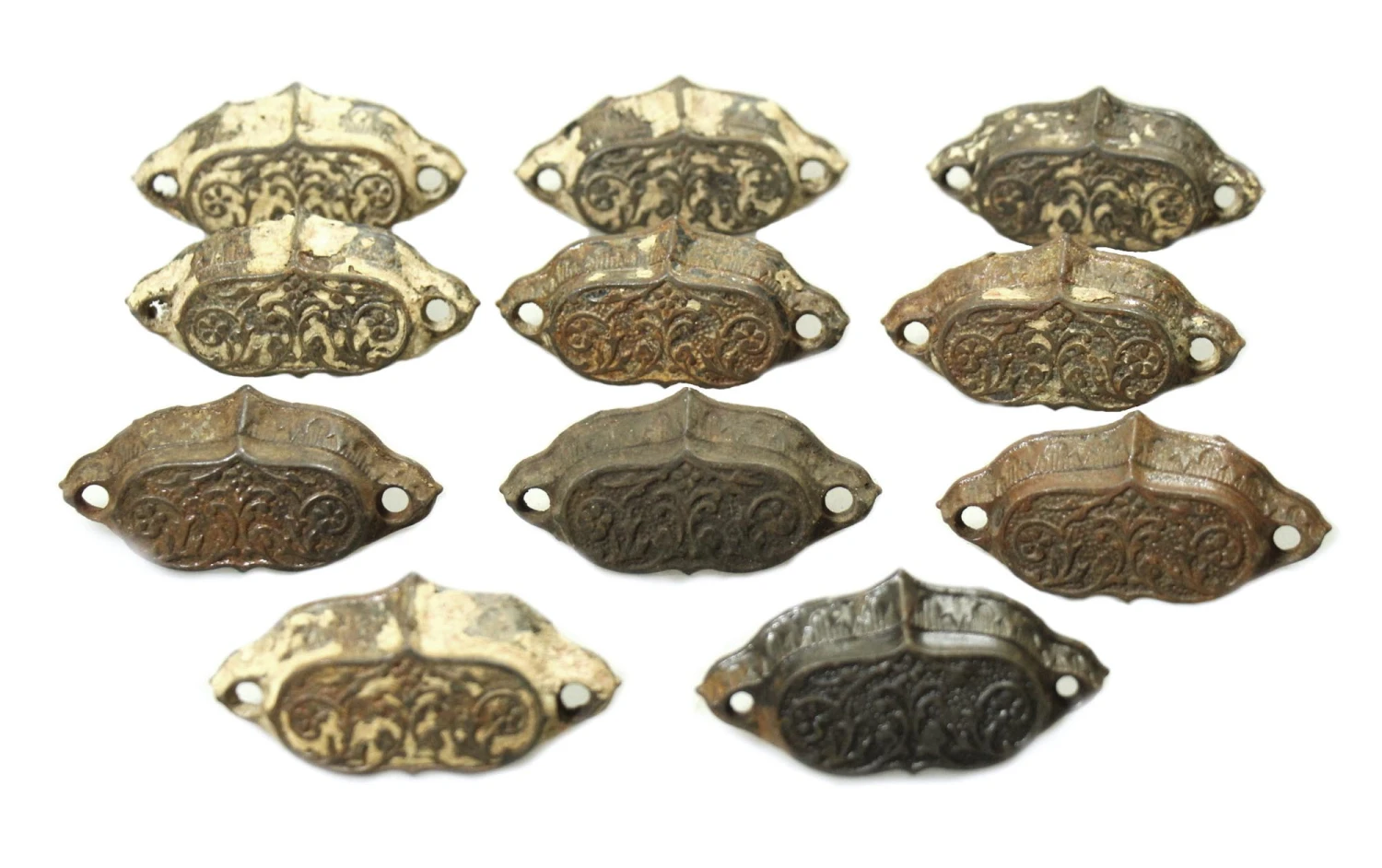 Antique 3 In. Victorian Iron Drawer Bin Pull 3 Antique 3 In. Victorian Iron Drawer Bin Pull