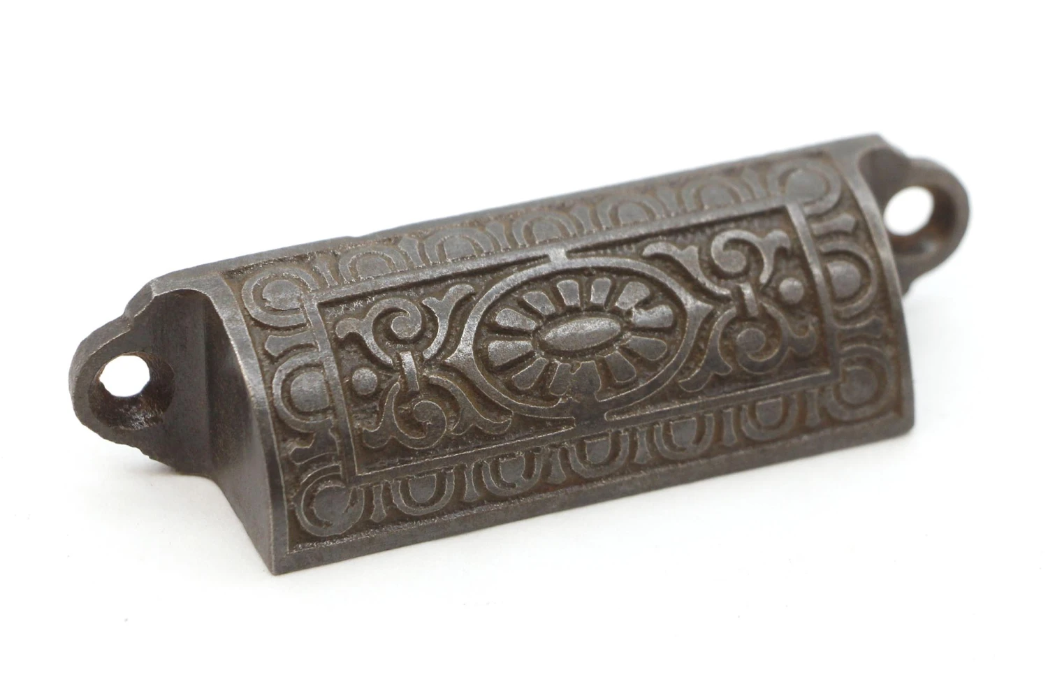 Antique 3.125 In. Victorian Cast Iron Bin Pull 3 Antique 3.125 In. Victorian Cast Iron Bin Pull