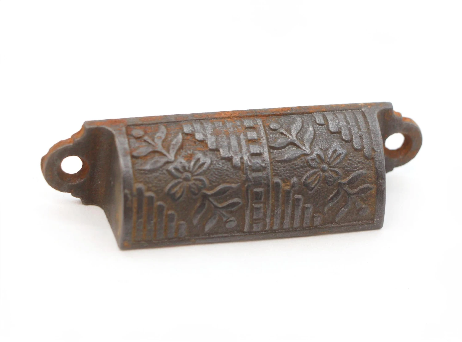Antique 3.25 In. Aesthetic Cast Iron Bin Pull 3 Antique 3.25 In. Aesthetic Cast Iron Bin Pull