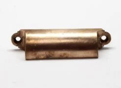 Antique 3.75 In. Traditional Polished Brass Bin Pull