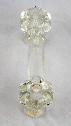 Vintage 4.125 In. Fluted Bridge Clear Glass Drawer Pull 9 Vintage 4.125 In. Fluted Bridge Clear Glass Drawer Pull -OGT Sale Store cabinet furniture pulls for sale k193004