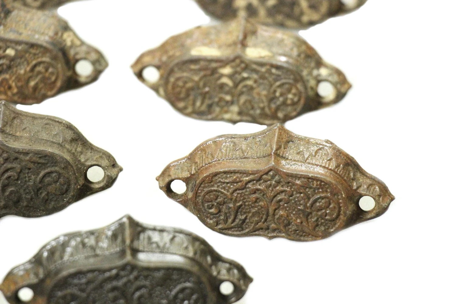 Antique 3 In. Victorian Iron Drawer Bin Pull 5 Antique 3 In. Victorian Iron Drawer Bin Pull - Image 3