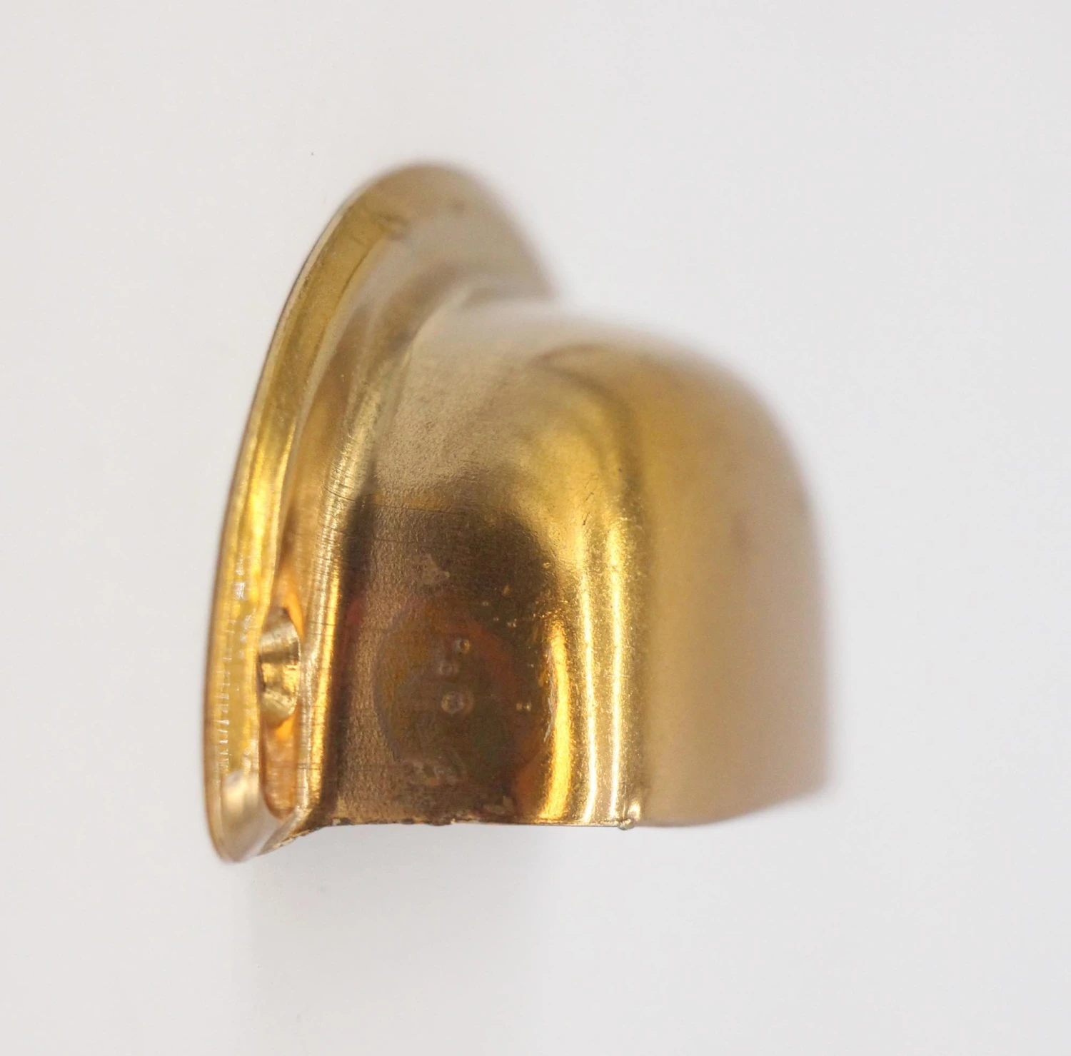 Old New Warm Brass Russwin Drawer Cup Bin Pull 5 Old New Warm Brass Russwin Drawer Cup Bin Pull - Image 3