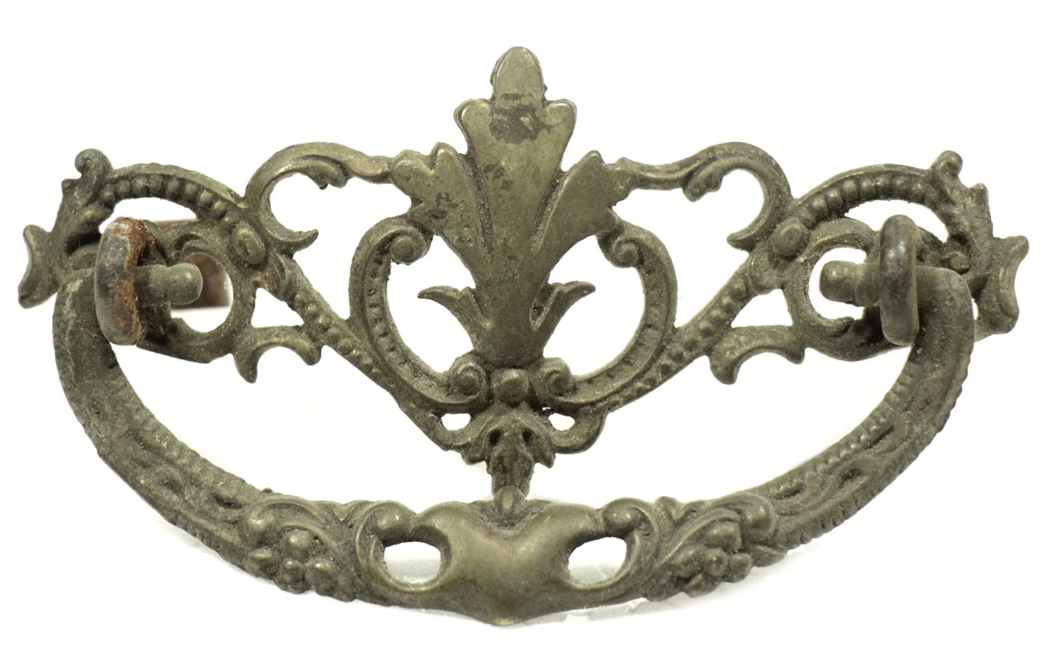 Antique French Cut Out Drawer Bail Pull 5 Antique French Cut Out Drawer Bail Pull - Image 3