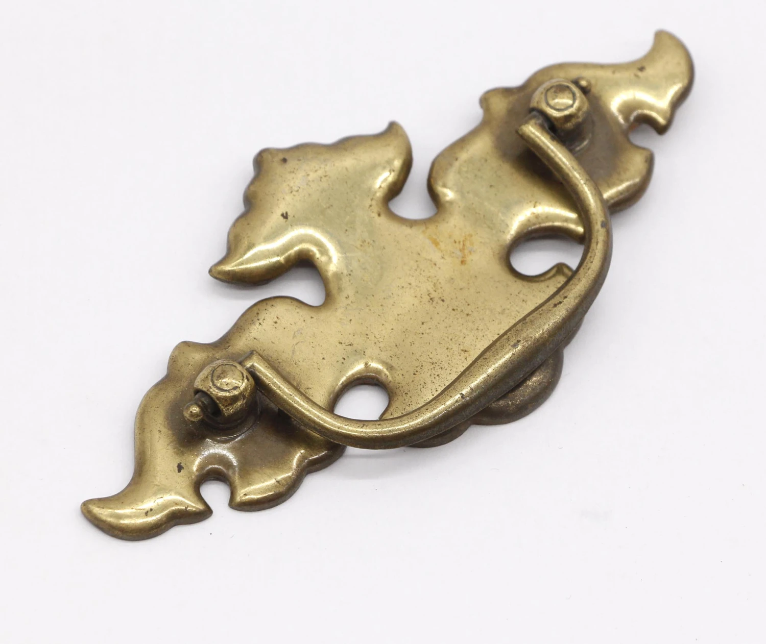 Pair Of Vintage 5.25 In. Brass Over Steel Bail Dresser Drawer Pulls 5 Pair Of Vintage 5.25 In. Brass Over Steel Bail Dresser Drawer Pulls - Image 3