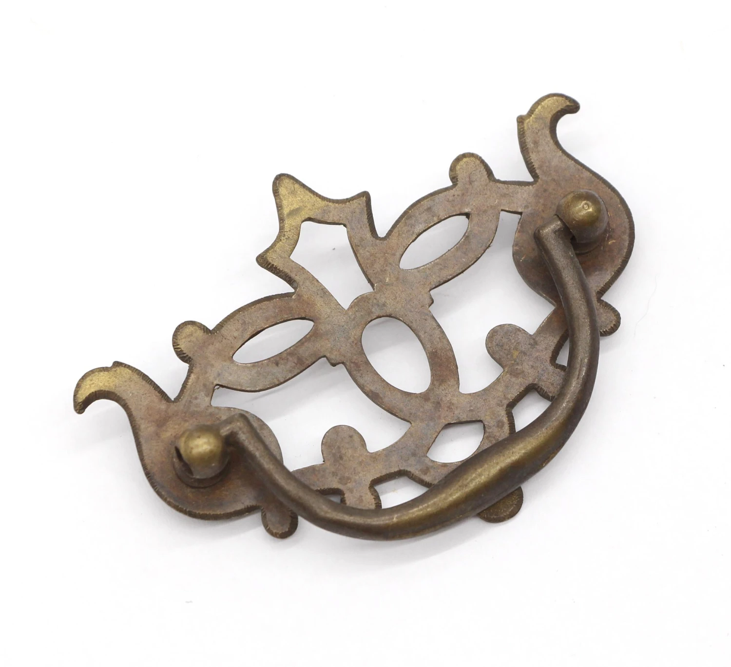 Pair Of Cut Out 3.375 In. Brass Bail Dresser Drawer Pulls 5 Pair Of Cut Out 3.375 In. Brass Bail Dresser Drawer Pulls - Image 3