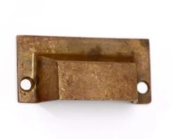 Pair Of Bronze Rectangle 2.75 In. Bin Cup Drawer Pulls -OGT Sale Store cabinet furniture pulls for sale q277720