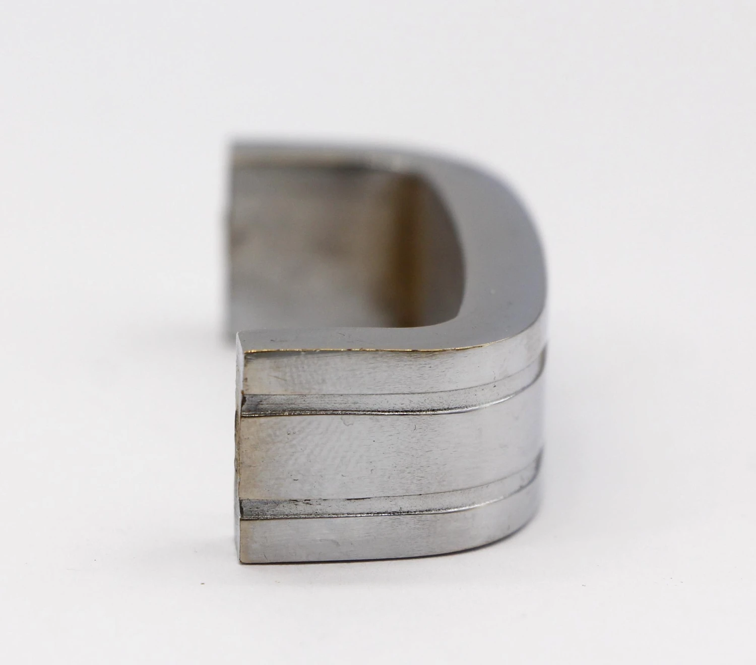 Vintage 2.25 In. Art Deco Chromed Brass Bridge Drawer Pull 5 Vintage 2.25 In. Art Deco Chromed Brass Bridge Drawer Pull - Image 3