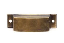 Pair Of Vintage Classic 3.375 In. Brass Cup Drawer Pulls 10 Pair Of Vintage Classic 3.375 In. Brass Cup Drawer Pulls -OGT Sale Store cabinet furniture pulls for sale q280338