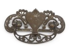 Pair Of Vintage 5.75 In. Dark Brass Patina Heart Dresser Pulls 12 Pair Of Vintage 5.75 In. Dark Brass Patina Heart Dresser Pulls -OGT Sale Store cabinet furniture pulls for sale q286575