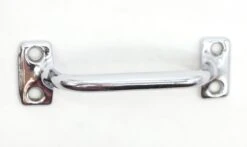 Pair Of Vintage 4 In. Chromed Brass Bridge Furniture Window Lift Pulls 10 Pair Of Vintage 4 In. Chromed Brass Bridge Furniture Window Lift Pulls -OGT Sale Store cabinet furniture pulls for sale q287193