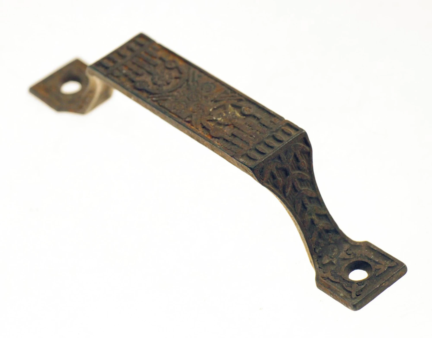 Antique Eastlake Cast Iron Bridge Cabinet Pull 4 Antique Eastlake Cast Iron Bridge Cabinet Pull - Image 2