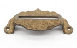 Antique Victorian Bronze Over Cast Iron Apothecary Bin Pull 8 Antique Victorian Bronze Over Cast Iron Apothecary Bin Pull -OGT Sale Store cabinet furniture pulls l207275a