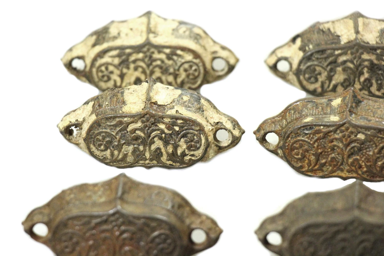 Antique 3 In. Victorian Iron Drawer Bin Pull 4 Antique 3 In. Victorian Iron Drawer Bin Pull - Image 2