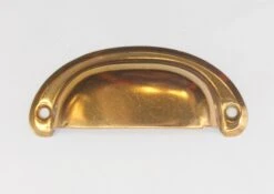 Old New Warm Brass Russwin Drawer Cup Bin Pull 7 Old New Warm Brass Russwin Drawer Cup Bin Pull -OGT Sale Store cabinet furniture pulls l207760