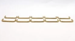 Set Of 10 Vintage Modern Polished Brass Bridge Bar Drawer Cabinet Pulls 7 Set Of 10 Vintage Modern Polished Brass Bridge Bar Drawer Cabinet Pulls -OGT Sale Store cabinet furniture pulls l212195s