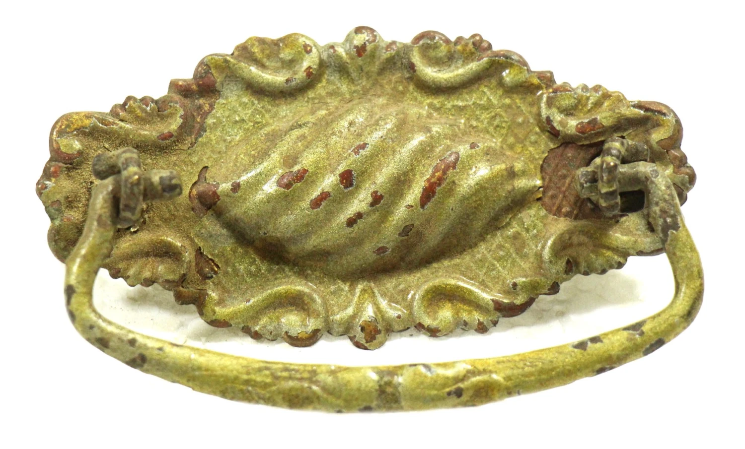 Victorian Stamped Brass Bail Pull 4 Victorian Stamped Brass Bail Pull - Image 2