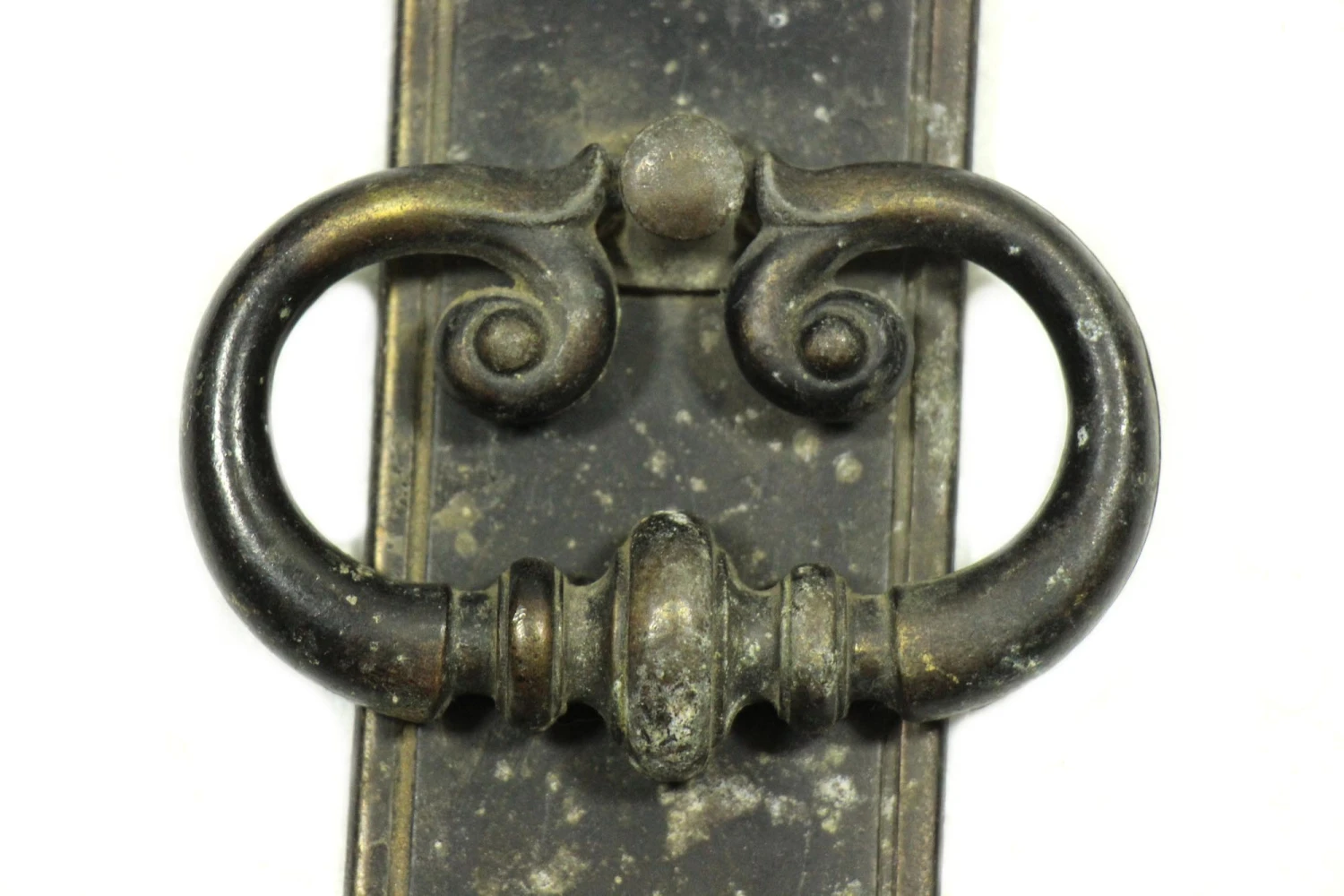 Antique Colonial Black Cast Iron Ring Drawer Pull 4 Antique Colonial Black Cast Iron Ring Drawer Pull - Image 2
