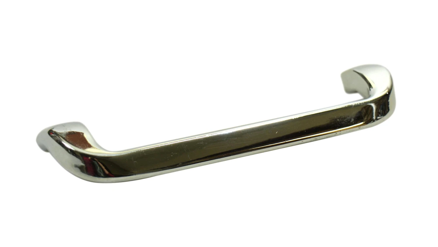 Mid Century 10.75 In. Chrome Over Brass Bridge Pull 3 Mid Century 10.75 In. Chrome Over Brass Bridge Pull