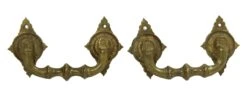 Pair European Of Victorian Bronze Bail Drawer Pulls