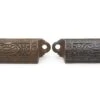 Pair Of 3.75 In. Antique Victorian Cast Iron Bin Drawer Pulls -OGT Sale Store cabinet furniture pulls pair of 375 in antique victorian cast iron bin drawer pulls q287204