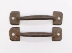 Pair Of Antique Classic 4.75 In. Cast Iron Bridge Drawer Pulls
