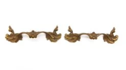 Pair Of European 5.25 In. French Provincial Brass Dresser Drawer Pulls