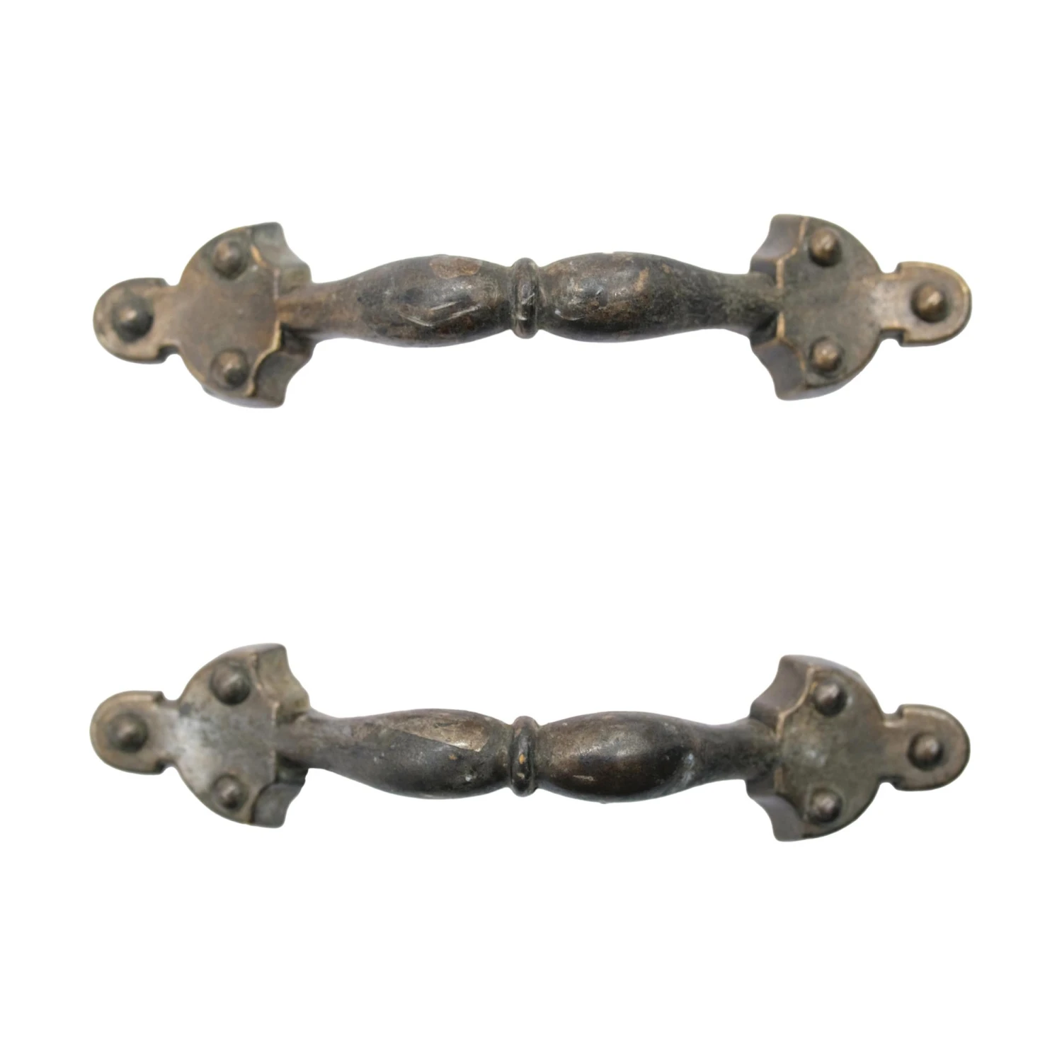 Pair Of National Lock Co. Arts & Crafts Brass Bridge Drawer Pulls 3 Pair Of National Lock Co. Arts & Crafts Brass Bridge Drawer Pulls