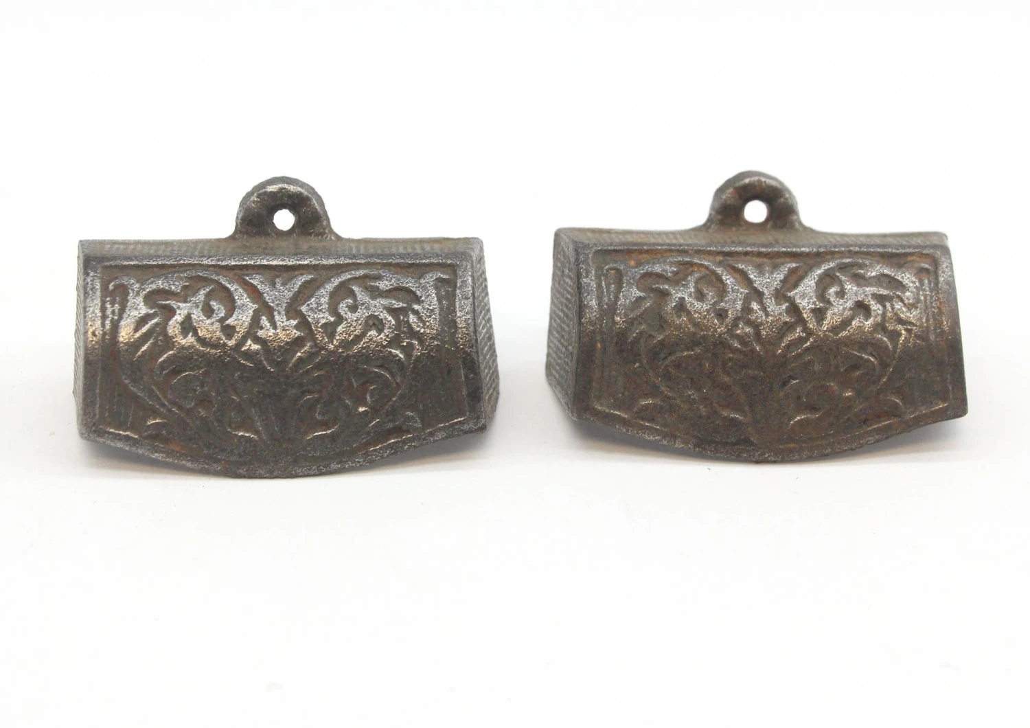 Pair Of Victorian 3 In. Cast Iron Cup Drawer Pulls 3 Pair Of Victorian 3 In. Cast Iron Cup Drawer Pulls