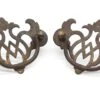 Pair Of Vintage 3.375 In. Cut Out Steel Bail Drawer Pulls 2 Pair Of Vintage 3.375 In. Cut Out Steel Bail Drawer Pulls -OGT Sale Store cabinet furniture pulls pair of vintage 3375 in cut out steel bail drawer pulls q279130