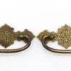 Pair Of Vintage 4 In. Brass Floral Bail Drawer Pulls 1 Pair Of Vintage 4 In. Brass Floral Bail Drawer Pulls -OGT Sale Store cabinet furniture pulls pair of vintage 4 in brass floral bail drawer pulls q277933